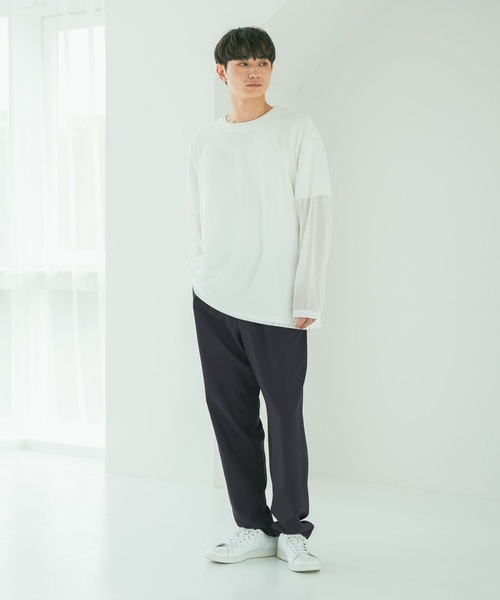LAKOLE(ラコレ)の「【2枚セット】メッシュアンサンブル / 592137(Tシャツ/カットソー・メンズ・ブラック/カーキ/ホワイト・LARGE/MEDIUM)」の4枚目の写真