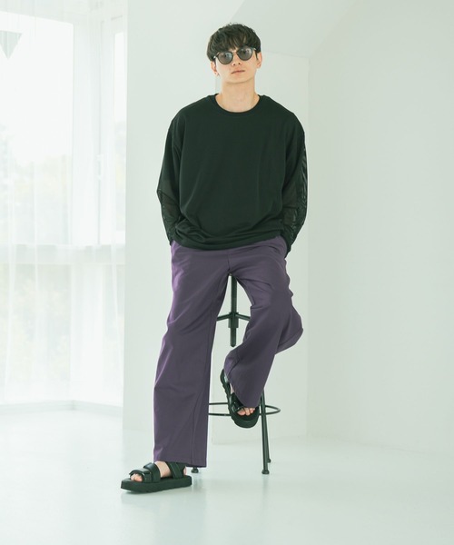 LAKOLE(ラコレ)の「【2枚セット】メッシュアンサンブル / 592137(Tシャツ/カットソー・メンズ・ブラック/カーキ/ホワイト・LARGE/MEDIUM)」の6枚目の写真