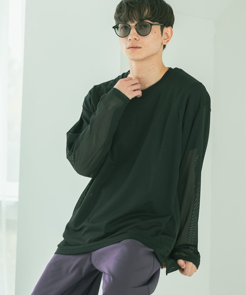 LAKOLE(ラコレ)の「【2枚セット】メッシュアンサンブル / 592137(Tシャツ/カットソー・メンズ・ブラック/カーキ/ホワイト・LARGE/MEDIUM)」の7枚目の写真