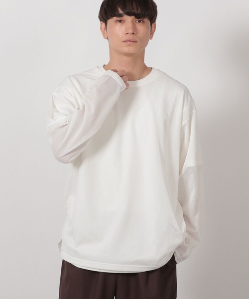 LAKOLE(ラコレ)の「【2枚セット】メッシュアンサンブル / 592137(Tシャツ/カットソー・メンズ・ブラック/カーキ/ホワイト・LARGE/MEDIUM)」の11枚目の写真