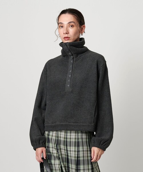 BEAUTY&YOUTH UNITED ARROWS（ビューティーアンドユースユナイテッドアローズ）の「フリース スナップ プルオーバー（その他トップス・レディース・ダークグレー/モカ/オフホワイト・FREE）」の11枚目の写真