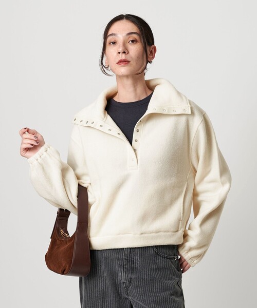 BEAUTY&YOUTH UNITED ARROWS（ビューティーアンドユースユナイテッドアローズ）の「フリース スナップ プルオーバー（その他トップス・レディース・ダークグレー/モカ/オフホワイト・FREE）」の15枚目の写真