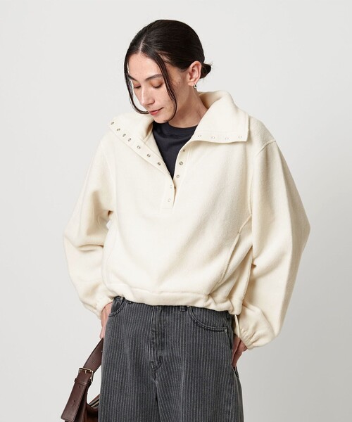 BEAUTY&YOUTH UNITED ARROWS（ビューティーアンドユースユナイテッドアローズ）の「フリース スナップ プルオーバー（その他トップス・レディース・ダークグレー/モカ/オフホワイト・FREE）」の16枚目の写真