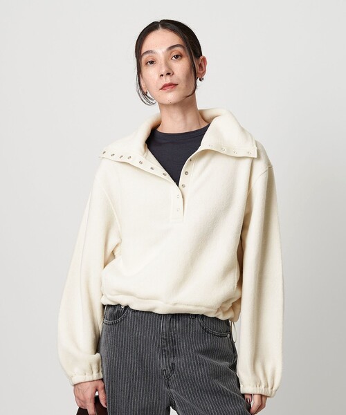 BEAUTY&YOUTH UNITED ARROWS（ビューティーアンドユースユナイテッドアローズ）の「フリース スナップ プルオーバー（その他トップス・レディース・ダークグレー/モカ/オフホワイト・FREE）」の17枚目の写真