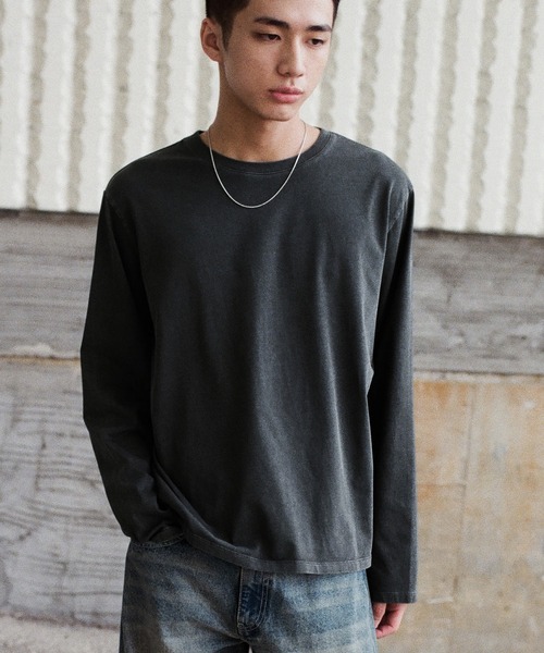 EXTRA FINE COTTON CROPPED L/S TEE（Tシャツ/カットソー）｜WYM LIDNM
