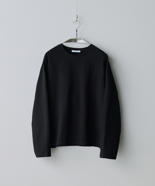 EXTRA FINE COTTON CROPPED L/S TEE — укороченная хлопковая футболка с длинным рукавом