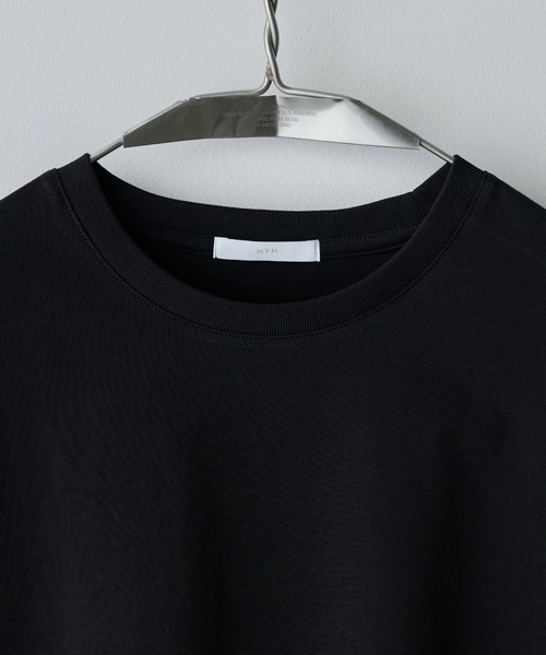 WYM LIDNM（ウィム バイ リドム）の「EXTRA FINE COTTON CROPPED L/S TEE（Tシャツ/カットソー・メンズ・チャコール/ホワイト/ライトグレー/ブラック/ブラウン系/グレー系/グリーン系・S/M/L/XL）」の19枚目の写真