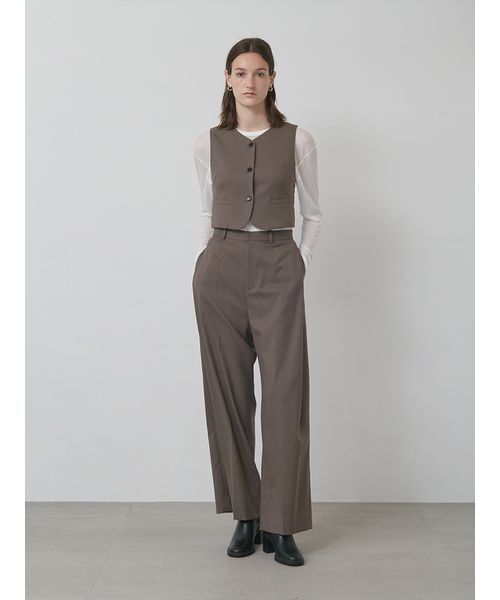 styling/（スタイリング）の「【セットアップ対応】サイドタックスーツパンツ（その他パンツ・レディース・グレー/モカ/チェック・0/1）」の5枚目の写真