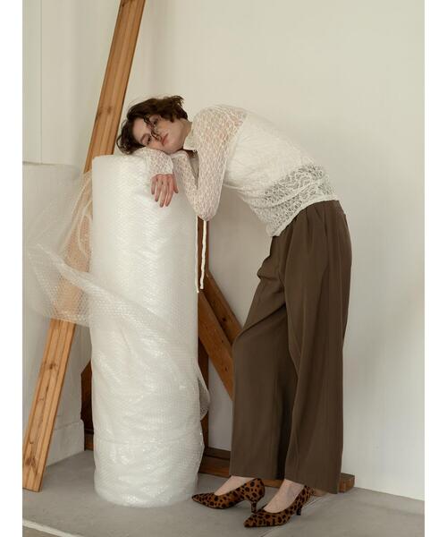 Te chichi（テチチ）の「ハイウエストフロントジップワイドパンツ《2025Autumn catalog item》（その他パンツ・レディース・ブラウン/ブラック/チャコールグレー・F）」の5枚目の写真