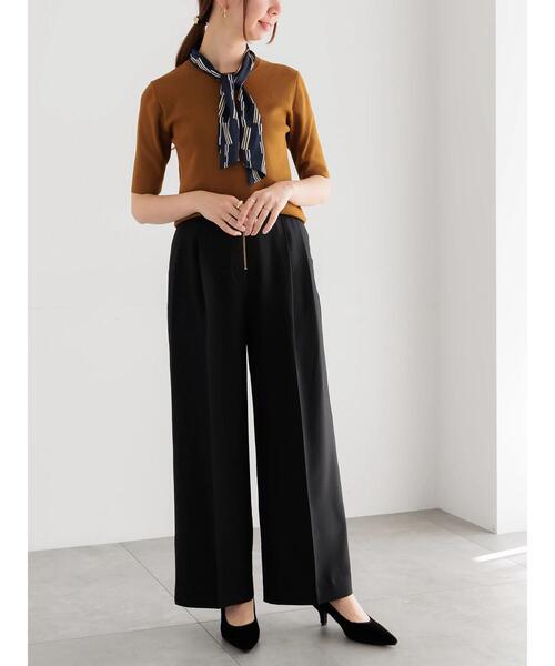 Te chichi（テチチ）の「ハイウエストフロントジップワイドパンツ《2025Autumn catalog item》（その他パンツ・レディース・ブラウン/ブラック/チャコールグレー・F）」の11枚目の写真