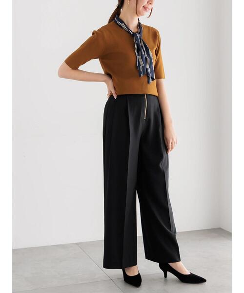 Te chichi（テチチ）の「ハイウエストフロントジップワイドパンツ《2025Autumn catalog item》（その他パンツ・レディース・ブラウン/ブラック/チャコールグレー・F）」の12枚目の写真