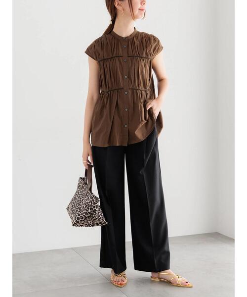 Te chichi（テチチ）の「ハイウエストフロントジップワイドパンツ《2025Autumn catalog item》（その他パンツ・レディース・ブラウン/ブラック/チャコールグレー・F）」の13枚目の写真