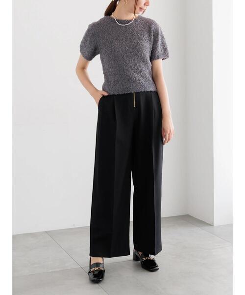 Te chichi（テチチ）の「ハイウエストフロントジップワイドパンツ《2025Autumn catalog item》（その他パンツ・レディース・ブラウン/ブラック/チャコールグレー・F）」の17枚目の写真