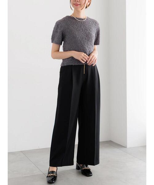 Te chichi（テチチ）の「ハイウエストフロントジップワイドパンツ《2025Autumn catalog item》（その他パンツ・レディース・ブラウン/ブラック/チャコールグレー・F）」の18枚目の写真