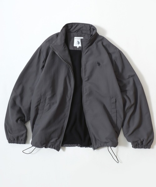 U.S. POLO ASSN.(ユーエスポロアッスン)の「U.S. POLO ASSN./ユーエスポロアッスン 別注 Fleece Lining Nylon Jacket/オーバーサイズ 裏フリース ナイロンジャケット/トラックジャケット/ブルゾン/レディース メンズ(ナイロンジャケット・メンズ・チャコール/ブラック/ネイビー・LL/L/M)」の14枚目の写真