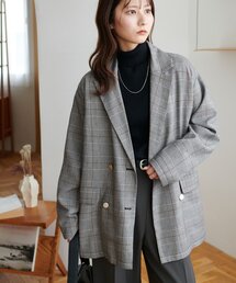 DISCOAT(ディスコート)の【WEB限定】金ボタンチェックWテーラージャケット(テーラードジャケット)