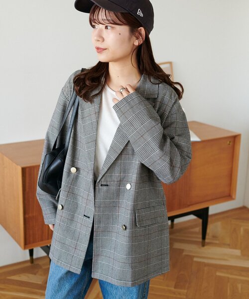 DISCOAT（ディスコート）の「【WEB限定】金ボタンチェックWテーラー