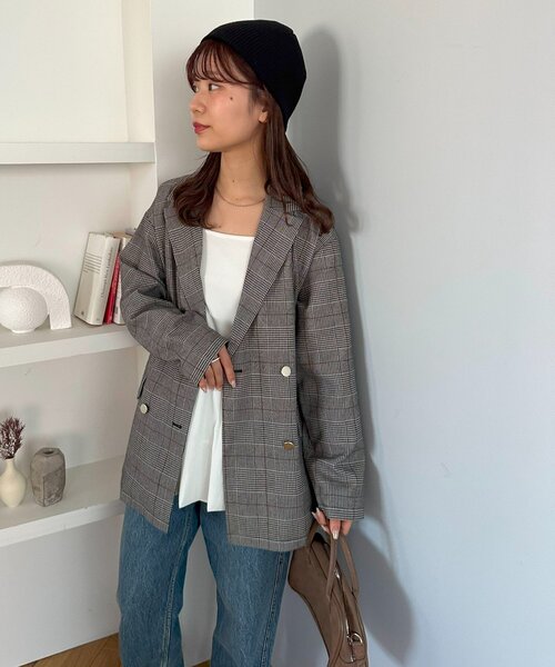 DISCOAT（ディスコート）の「【WEB限定】金ボタンチェックWテーラー