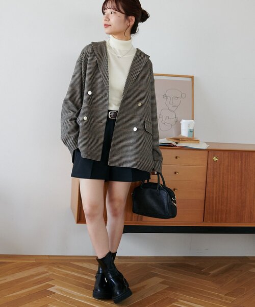 セール】【WEB限定】金ボタンチェックWテーラージャケット（テーラード