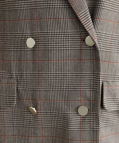 DISCOAT 【WEB限定】金ボタンチェックWテーラージャケット Discoat｜【WEB限定】金ボタンチェックWテーラージャケット | Rakuten
