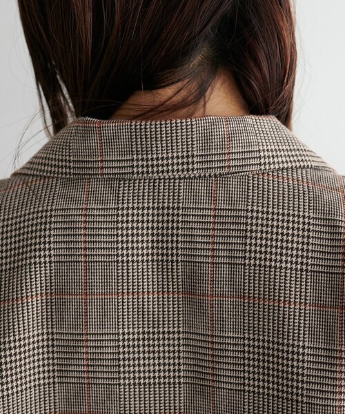 WEB限定】金ボタンチェックWテーラージャケット（テーラードジャケット