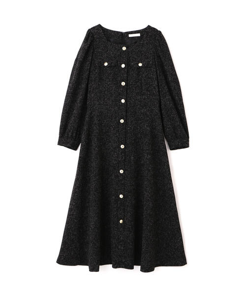 PROPORTION BODY DRESSING（プロポーションボディドレッシング）の「【青島心さん着用】フロント釦ツイードワンピース / 1215240014（ワンピース・レディース・ブラウン/グレー/ブラック・SMALL/P/S/MEDIUM）」の4枚目の写真