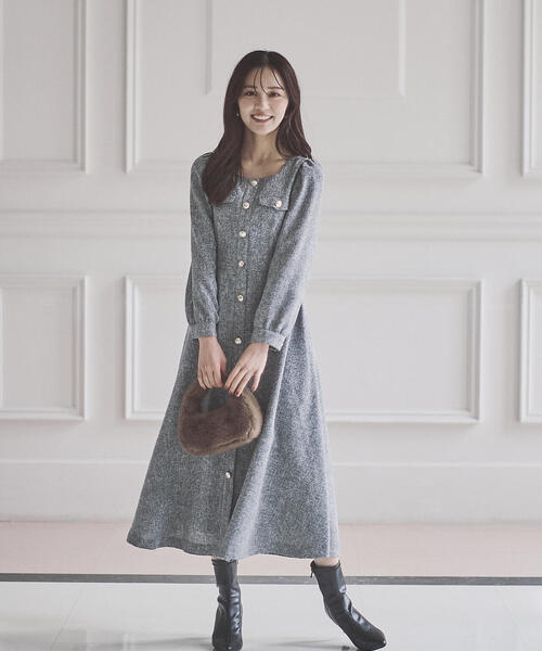 仏発【sandro】日本未入荷 エレガント ツイード ワンピース 仏発【sandro】日本未入荷 エレガント ツイード ワンピース 仏発