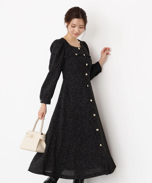 【現行モデル】グッチ☆ツイード膝丈半袖ワンピース 入手困難 即完売注意 SLY | OPEN SHOULDER CUT ショートワンピース (ワンピース(ミニ