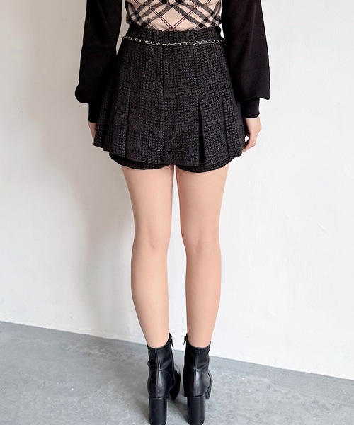 NOMAE（ノーマエ）の「チェーンベルトレイヤードスカパン（スカート・レディース・ブラック/ブラウン/アイボリー/ライトピンク・FREE）」の11枚目の写真