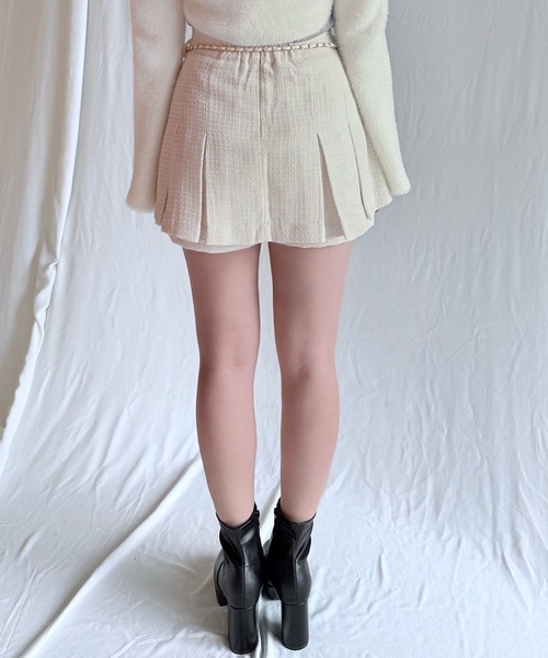 NOMAE（ノーマエ）の「チェーンベルトレイヤードスカパン（スカート・レディース・ブラック/ブラウン/アイボリー/ライトピンク・FREE）」の18枚目の写真