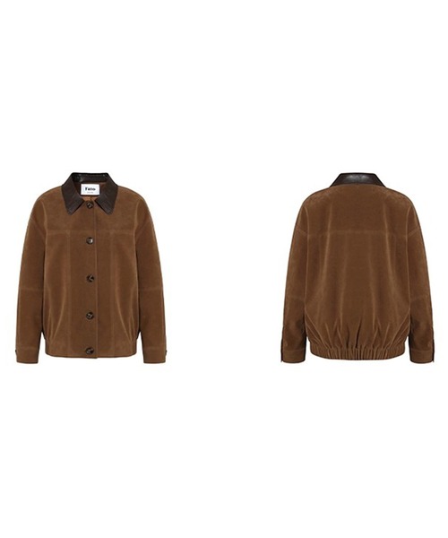 コントラストデザイン フェイクスエードジャケット FQ25W047