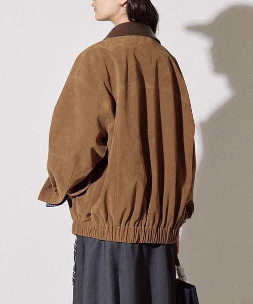 コントラストデザイン フェイクスエードジャケット FQ25W047
