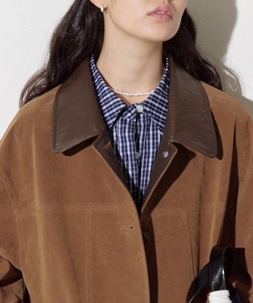 コントラストデザイン フェイクスエードジャケット FQ25W047