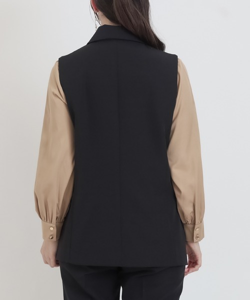 TRUDEA（トルディア）の「テーラード　ジレジャケット（その他アウター・レディース・ネイビー/ブラウン/ブラック/チャコールグレー・MEDIUM/LARGE）」の8枚目の写真