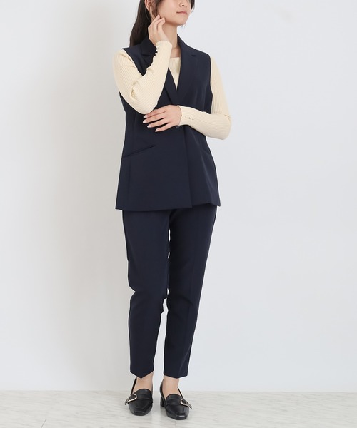 TRUDEA（トルディア）の「テーラード　ジレジャケット（その他アウター・レディース・ネイビー/ブラウン/ブラック/チャコールグレー・MEDIUM/LARGE）」の11枚目の写真