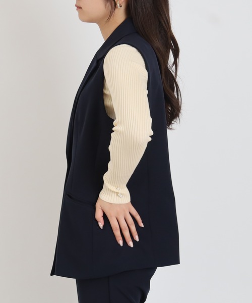 TRUDEA（トルディア）の「テーラード　ジレジャケット（その他アウター・レディース・ネイビー/ブラウン/ブラック/チャコールグレー・MEDIUM/LARGE）」の12枚目の写真