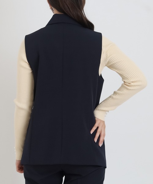 TRUDEA（トルディア）の「テーラード　ジレジャケット（その他アウター・レディース・ネイビー/ブラウン/ブラック/チャコールグレー・MEDIUM/LARGE）」の13枚目の写真