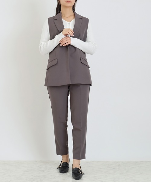 TRUDEA（トルディア）の「テーラード　ジレジャケット（その他アウター・レディース・ネイビー/ブラウン/ブラック/チャコールグレー・MEDIUM/LARGE）」の17枚目の写真