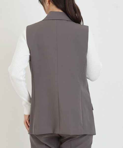 TRUDEA（トルディア）の「テーラード　ジレジャケット（その他アウター・レディース・ネイビー/ブラウン/ブラック/チャコールグレー・MEDIUM/LARGE）」の16枚目の写真