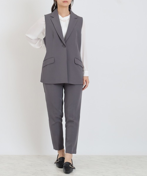 TRUDEA（トルディア）の「テーラード　ジレジャケット（その他アウター・レディース・ネイビー/ブラウン/ブラック/チャコールグレー・MEDIUM/LARGE）」の21枚目の写真