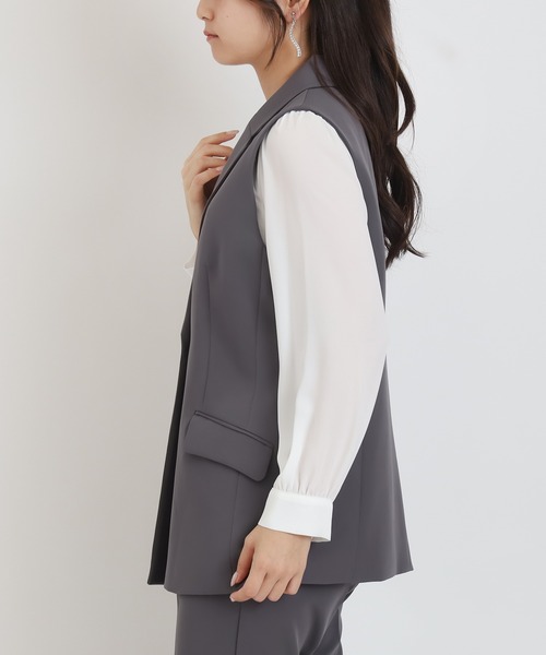 TRUDEA（トルディア）の「テーラード　ジレジャケット（その他アウター・レディース・ネイビー/ブラウン/ブラック/チャコールグレー・MEDIUM/LARGE）」の19枚目の写真