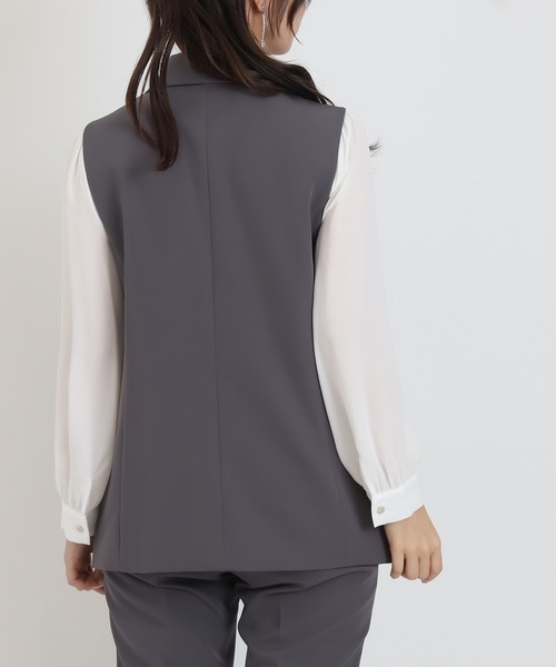 TRUDEA（トルディア）の「テーラード　ジレジャケット（その他アウター・レディース・ネイビー/ブラウン/ブラック/チャコールグレー・MEDIUM/LARGE）」の20枚目の写真