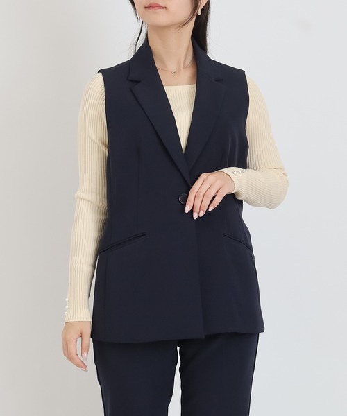 TRUDEA（トルディア）の「テーラード　ジレジャケット（その他アウター・レディース・ネイビー/ブラウン/ブラック/チャコールグレー・MEDIUM/LARGE）」の10枚目の写真