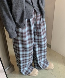 SHEPP（シープ）の「チェック柄 ワイド イージーパンツ（その他パンツ）」