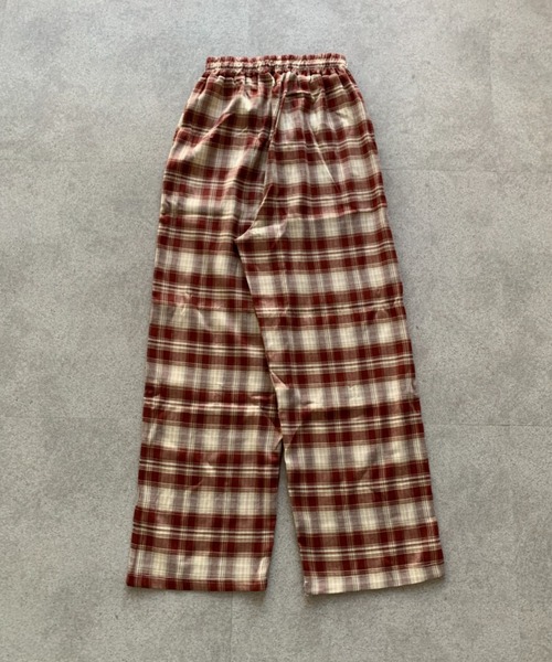 SHEPP(シープ)の「チェック柄 ワイド イージーパンツ(その他パンツ・レディース・ブラウン/ブルー・M/L)」の19枚目の写真