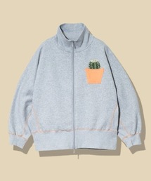 裏起毛ハイネック ドルマンZIPスウェット W