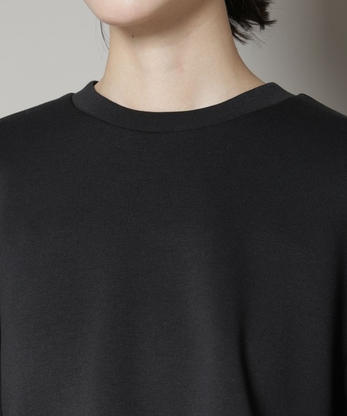 NANO universe（ナノユニバース）の「布帛コンビペプラムカットトップス（Tシャツ/カットソー・レディース・グレー/ライトブラウン/ブラック・FREE）」の10枚目の写真