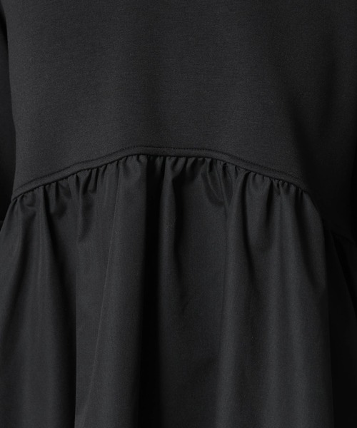 NANO universe（ナノユニバース）の「布帛コンビペプラムカットトップス（Tシャツ/カットソー・レディース・グレー/ライトブラウン/ブラック・FREE）」の12枚目の写真