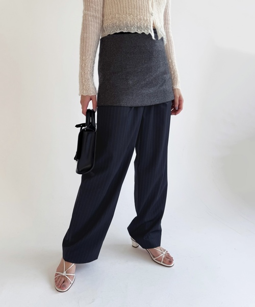 EDIT. FOR LULU（エディットフォールル）の「TWギャバジンスリムスラックス（スラックス・レディース・ベージュ/ネイビー・36/34/38）」の4枚目の写真