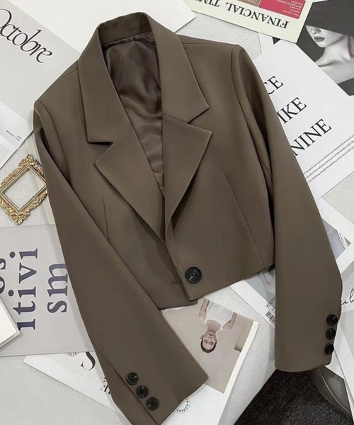 SPIGA（スピーガ）の「ｼﾝｸﾞﾙｼｮｰﾄ丈ｼﾞｬｹｯﾄ（その他アウター・レディース・ホワイト/ブラック/ブラウン/オレンジ/グリーン・SMALL/MEDIUM/LARGE/X-LARGE）」の3枚目の写真